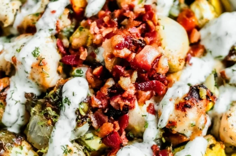 Delicious Chicken Bacon Ranch dish with crispy bacon and creamy ranch dressing