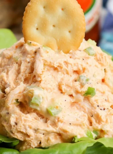 Delicious bowl of Copycat Chicken Salad Chick Buffalo Barclay recipe with spicy flavor