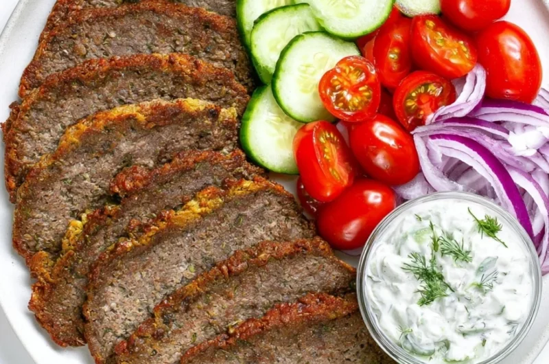 Delicious beef and lamb gyros served with fresh ingredients and sauces.