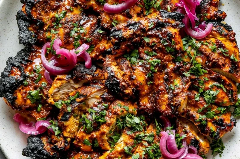 Delicious shawarma marinade ingredients in a bowl ready for cooking