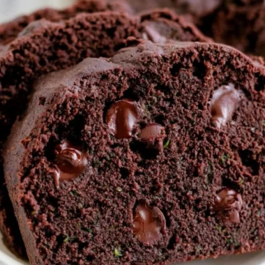 Deliciously moist chocolate zucchini bread, perfect for dessert or snack