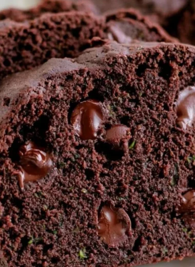 Deliciously moist chocolate zucchini bread, perfect for dessert or snack
