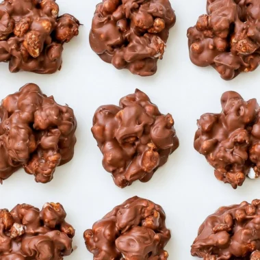 Delicious Cozy Rocky Road Candy made with chocolate, marshmallows, and nuts.