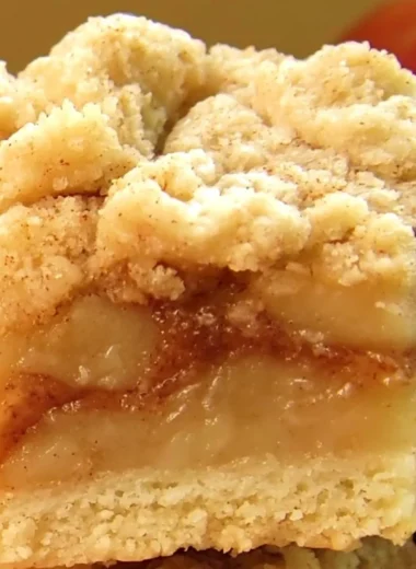Delicious apple pie bars with a golden crust and spiced apple filling