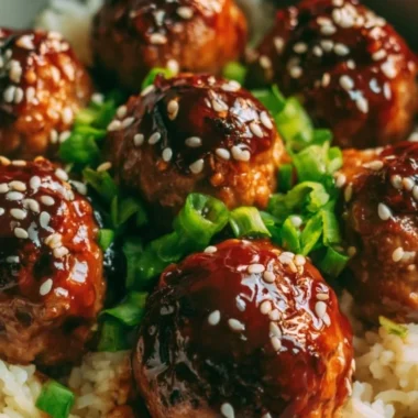 Delicious Cozy Asian Meatballs served with noodles and dipping sauce