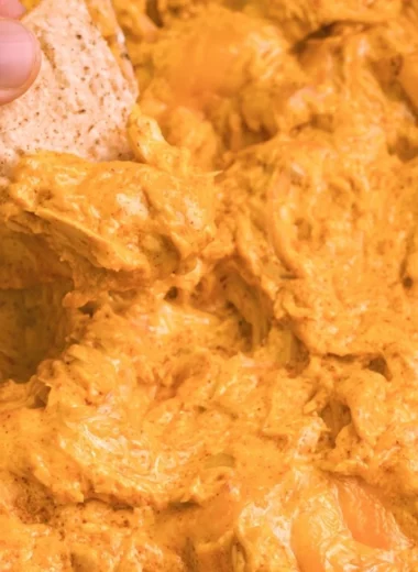 Cozy Crockpot Buffalo Chicken Dip served in a warm bowl
