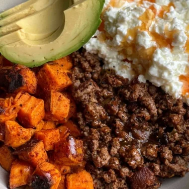 Cozy hot honey beef bowls served over rice with fresh vegetables