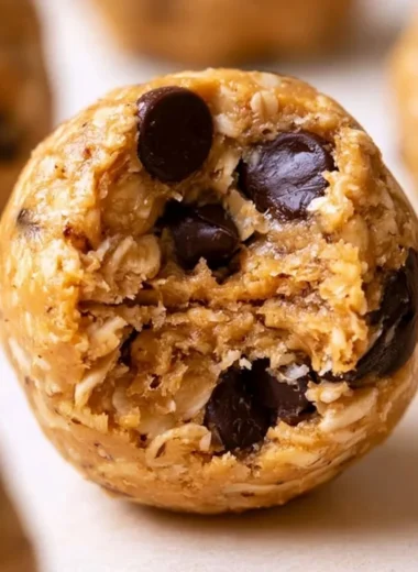 Delicious no-bake oatmeal protein balls with peanut butter in a bowl