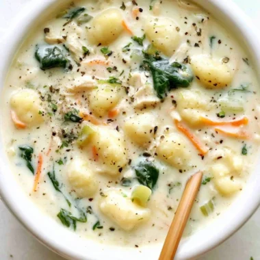 Delicious Olive Garden Chicken Gnocchi Soup served in a bowl